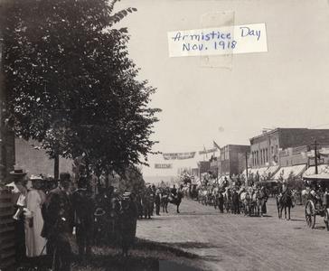 Armistice Day parade in downtown Durand
