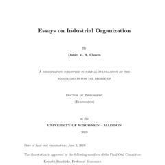Essays on Industrial Organization