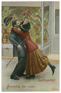 Stumping for votes, suffrage postcard