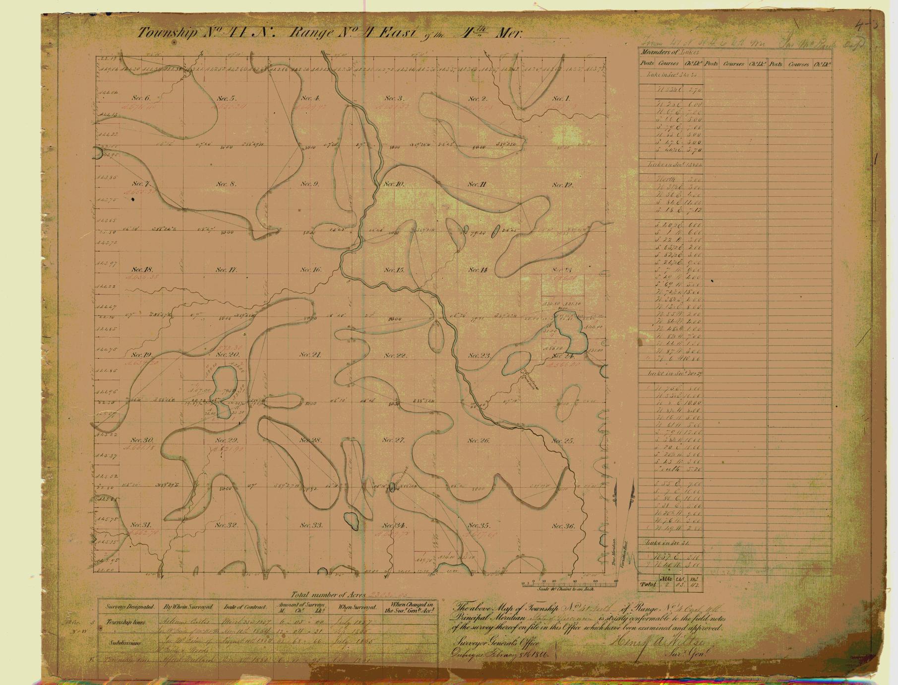 [Public Land Survey System map: Wisconsin Township 41 North, Range 04 East]