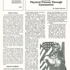 The American Sokol Organization in Manitowoc County : physical fitness through gymnastics