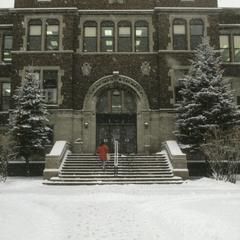Old Main in fresh snow
