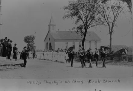 Philip and Pauline Plansky wedding procession, Krok church