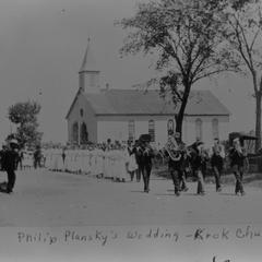 Philip and Pauline Plansky wedding procession, Krok church
