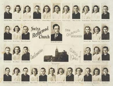 1940 Swiss Reformed Church confirmation class