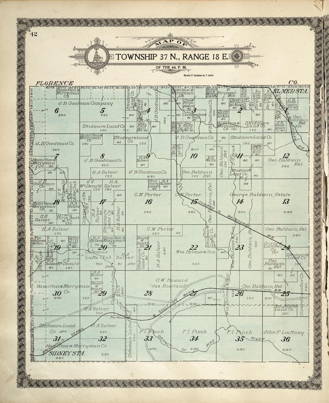 Standard atlas of Marinette County, Wisconsin : including a plat book ...