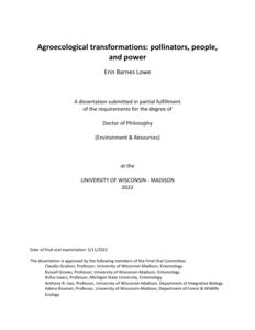 Agroecological transformations: pollinators, people, and power