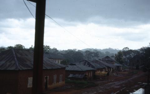 View of town during rain