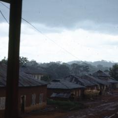 View of town during rain