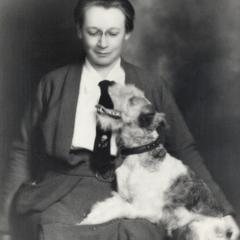 Eloise Gerry with dog