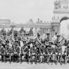Negative of band photo from program at Panama-Pacific Exposition in San Francisco