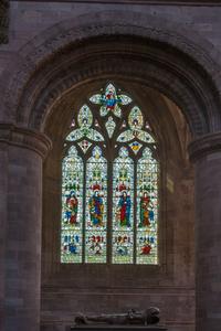 Hereford Cathedral interior north aisle windows