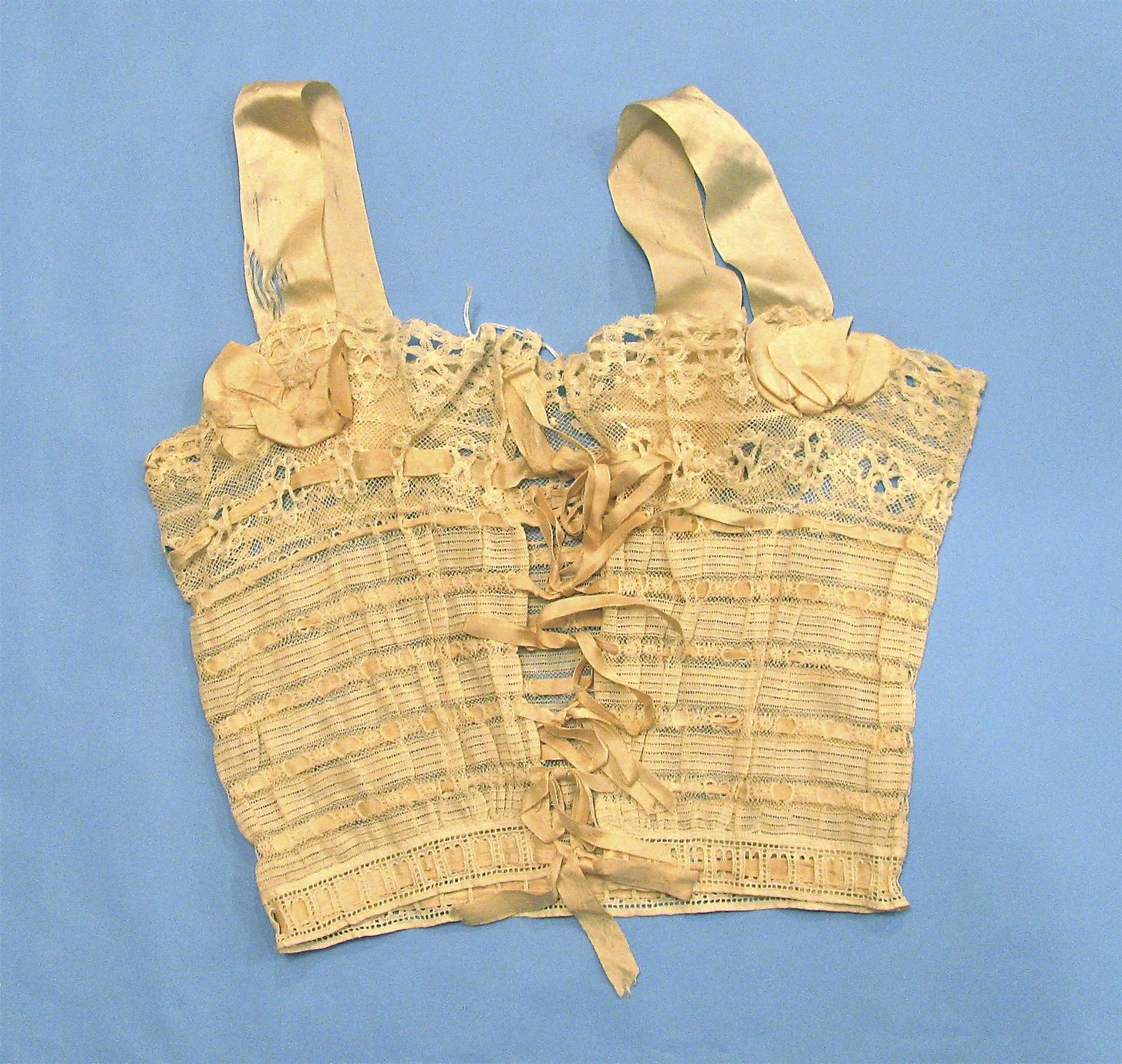 Cream cotton corset cover