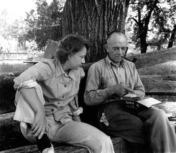 Nina and Aldo Leopold at the shack