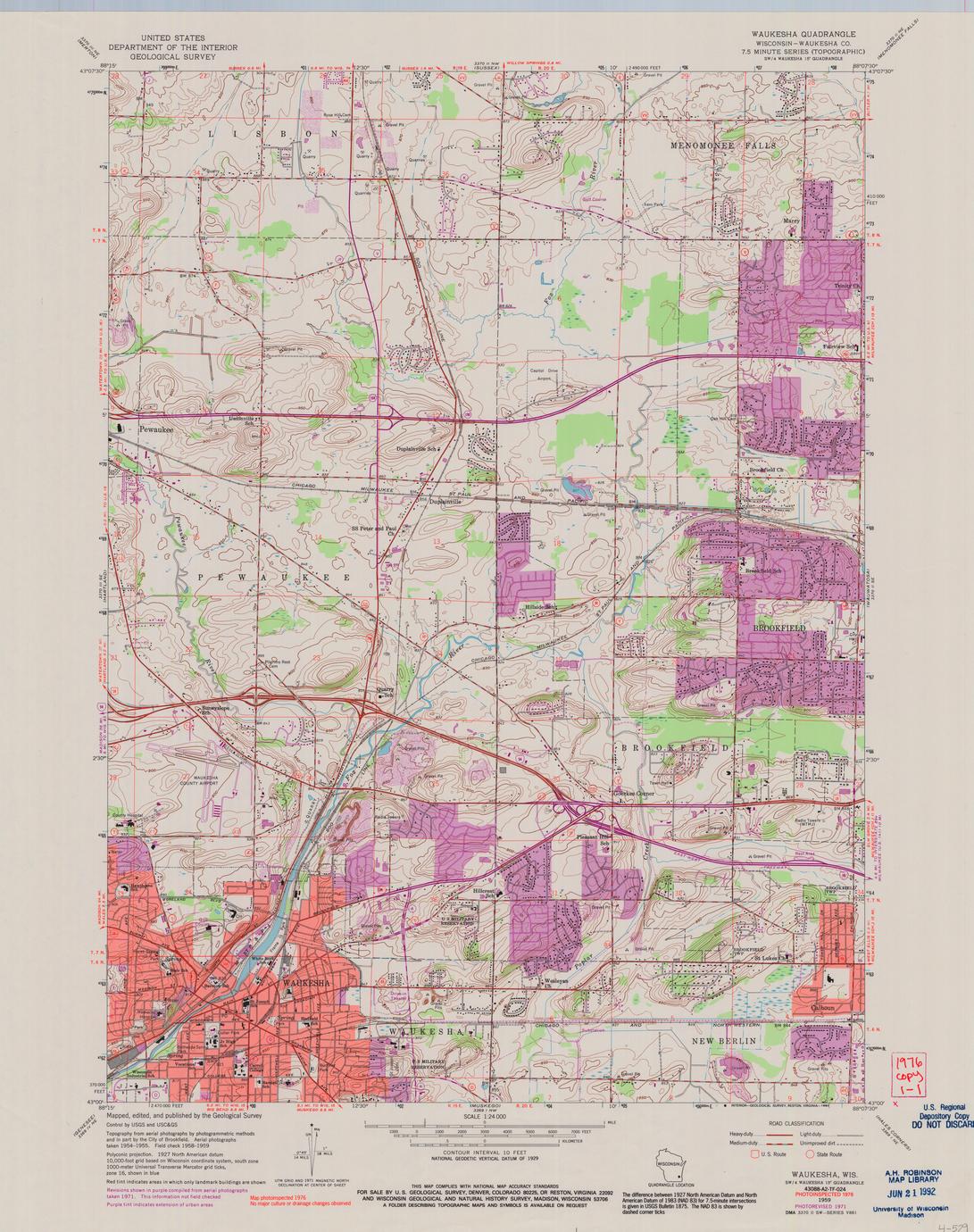 ‎Waukesha quadrangle - UWDC - UW-Madison Libraries