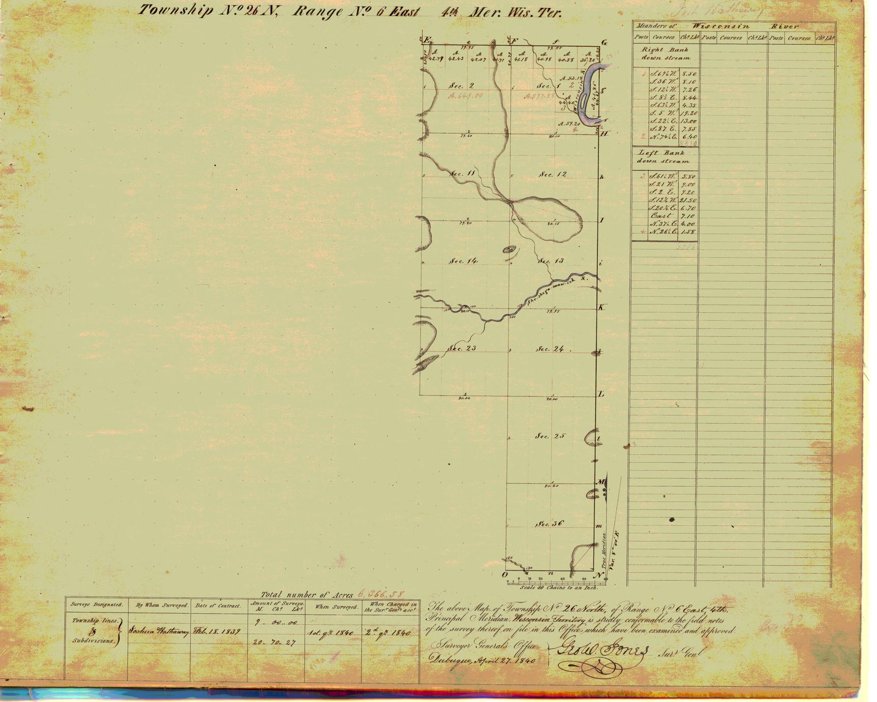 [Public Land Survey System map: Wisconsin Township 26 North, Range 06 East]