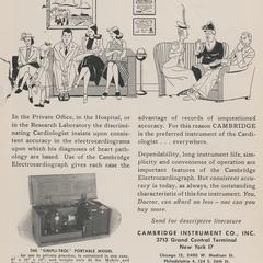Cambridge Simpli-Trol Portable Electrocardiograph advertisement
