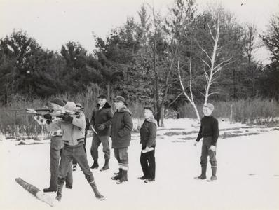 Students at rifle range