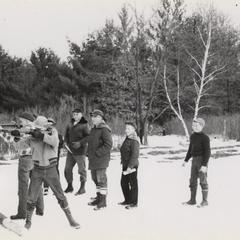 Students at rifle range