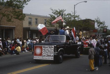 Parade float of the West Side Health Center clinic