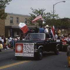 Parade float of the West Side Health Center clinic