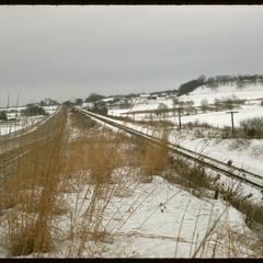 Prairie along Highway 14 in winter
