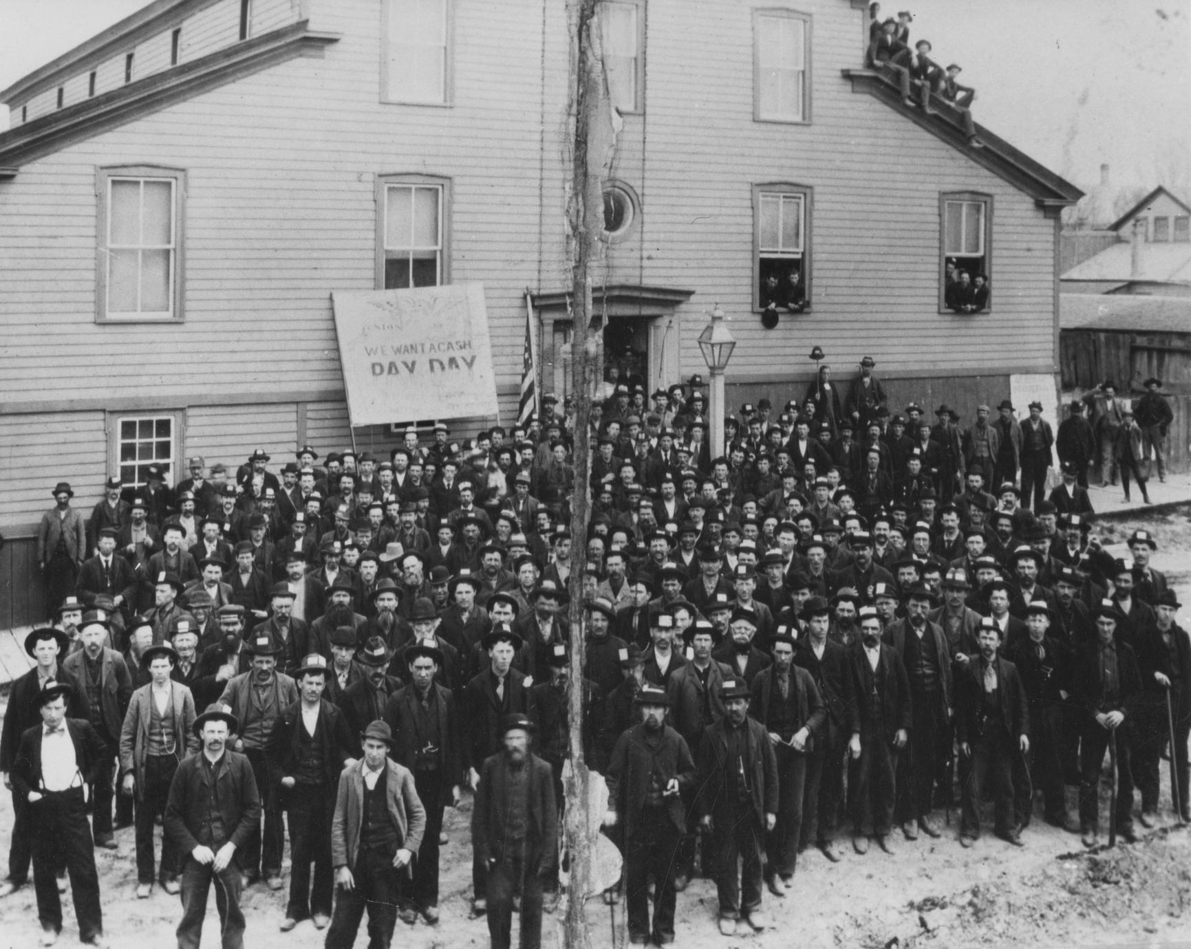 Strike at the Mann Brothers factory 1889-1890.