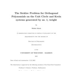 The Steklov Problem for Orthogonal Polynomials on the Unit Circle and Krein systems generated by an $A_2$ weight