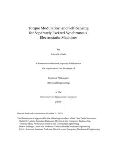 Torque Modulation and Self-Sensing for Separately Excited Synchronous Electrostatic Machines