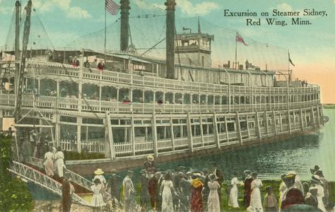 Excursion on Steamer Sidney, Red Wing, Minn.