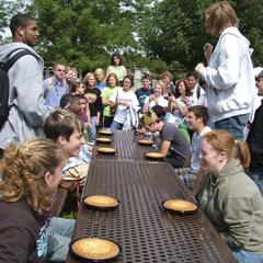 College Students, Pie eating contest, Janesville, 2008