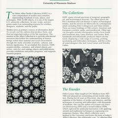 First mailed brochure for the Helen Louise Allen Textile Collection