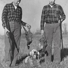 Harold Shine and Claire Lindquist pheasant hunting