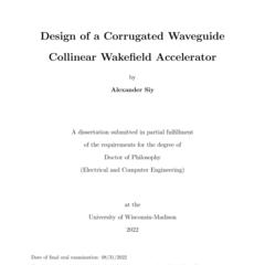 Design of a Corrugated Waveguide Collinear Wakefield Accelerator