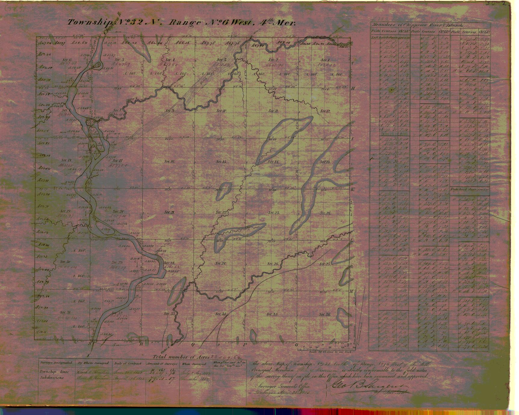 [Public Land Survey System map: Wisconsin Township 32 North, Range 06 West]