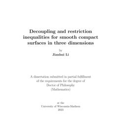 Decoupling and restriction inequalities for smooth compact surfaces in three dimensions