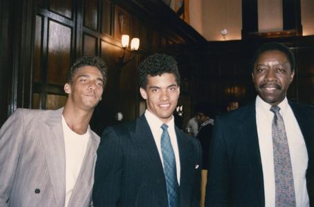 Professor Richard Ralston and sons at Multicultural Reception and Awards ceremony in 1990