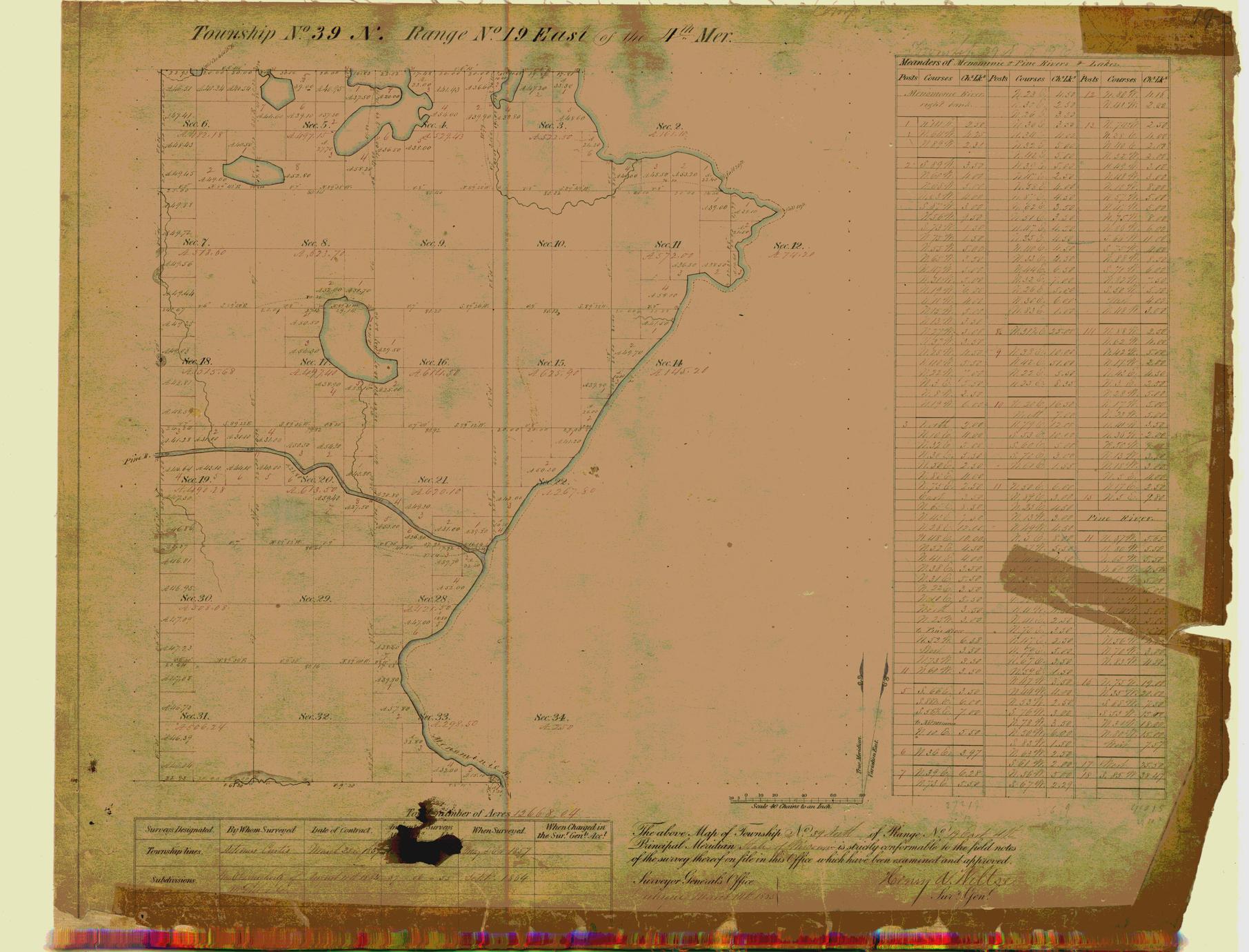 [Public Land Survey System map: Wisconsin Township 39 North, Range 19 East]