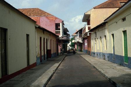 Narrow Street of Residences in Urban Bissau