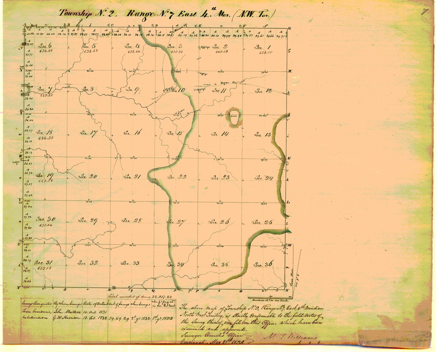 [Public Land Survey System map: Wisconsin Township 02 North, Range 07 East]