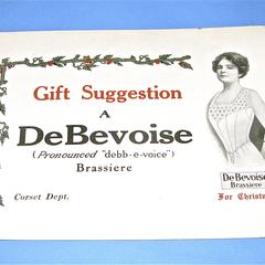 Card advertising brassiere