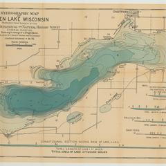 Hydrographic Map of Green Lake, Green Lake County, Wisconsin