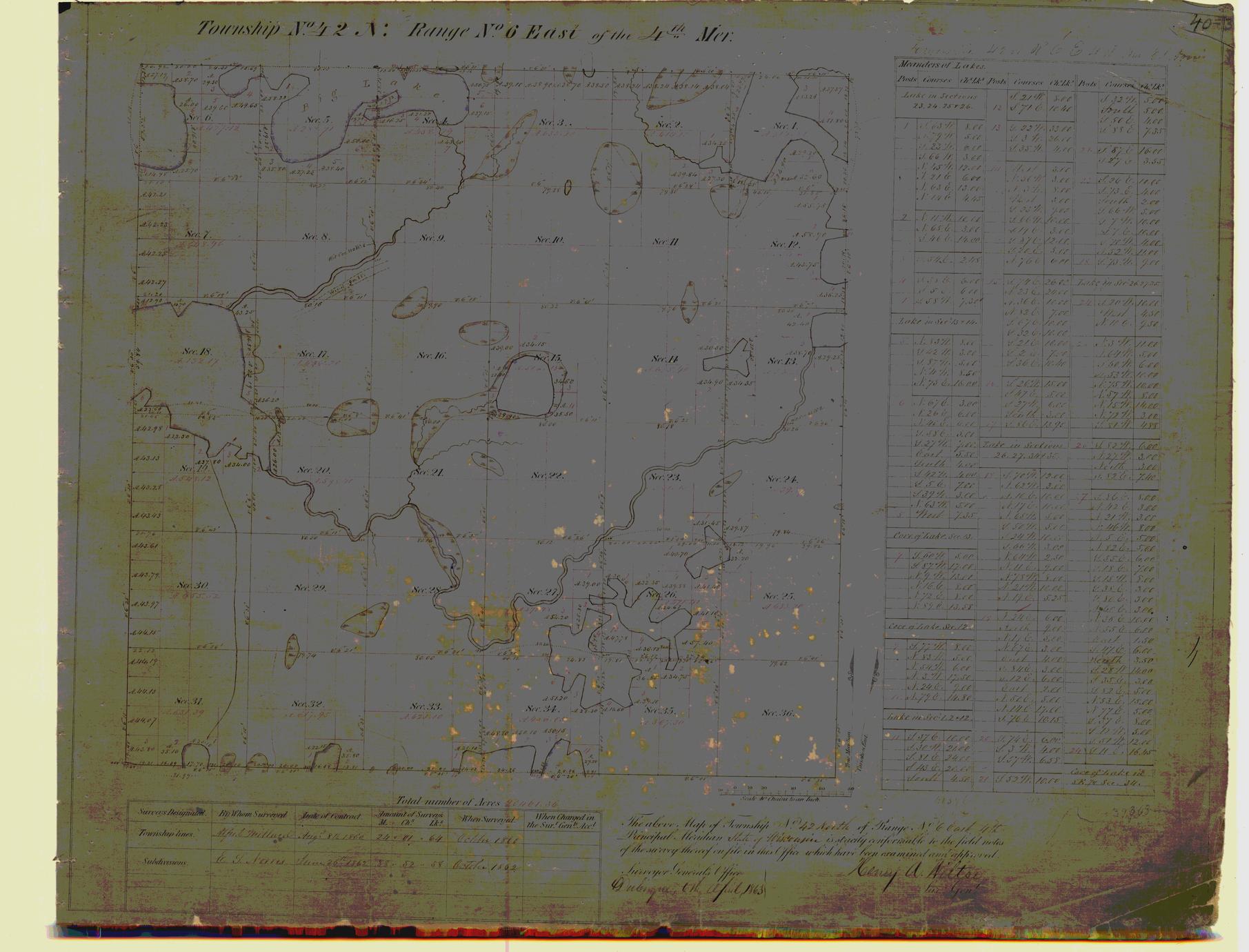 [Public Land Survey System map: Wisconsin Township 42 North, Range 06 East]