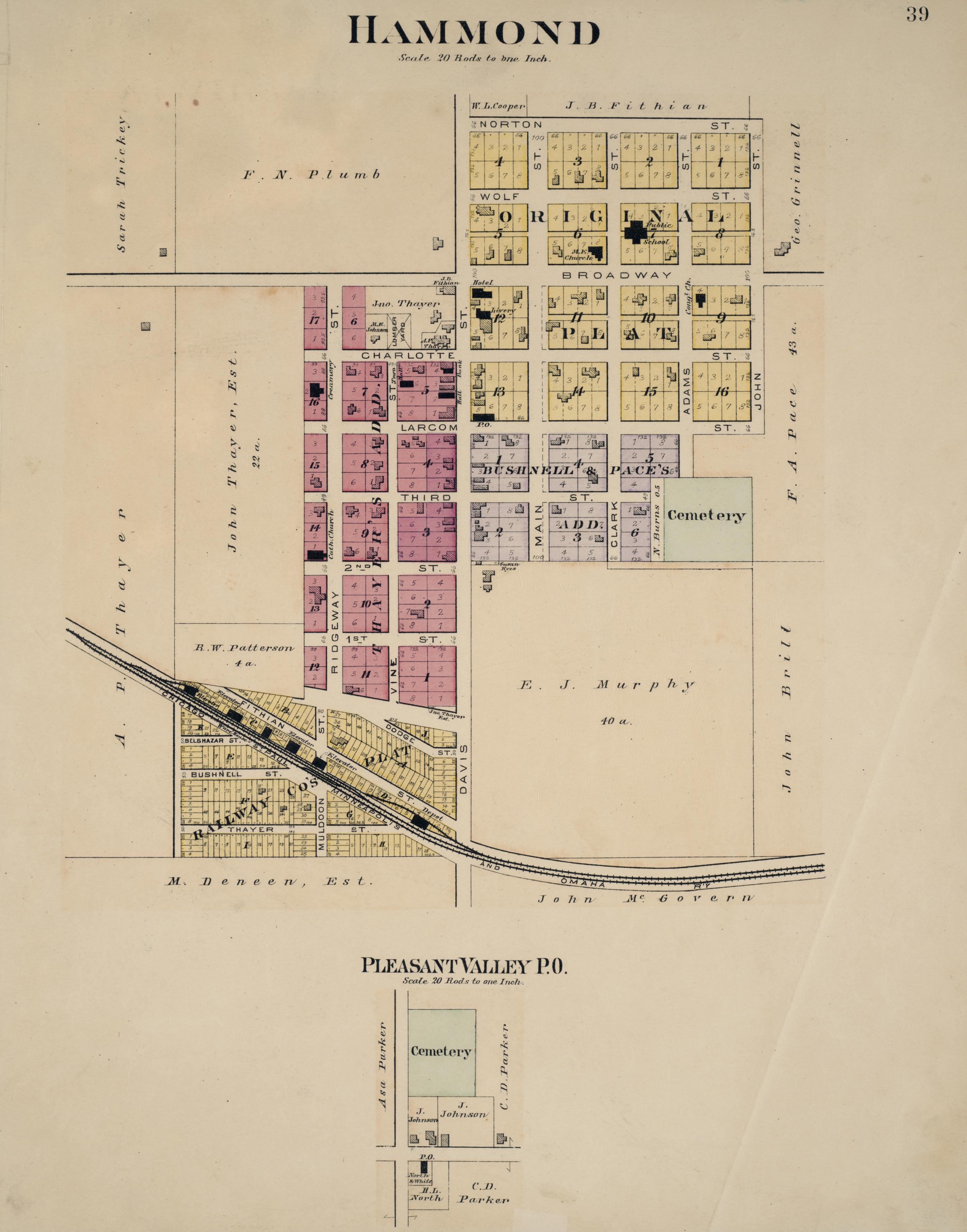 ‎Plat Map of Hammond, Wisconsin UWDC UWMadison Libraries