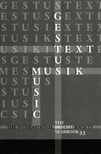 Gestus--Musik--Text