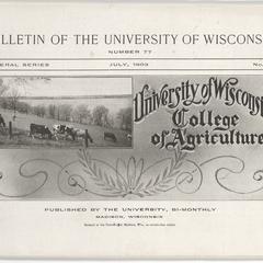 University of Wisconsin College of Agriculture [photo booklet]