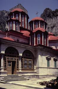 Catholicon exterior at Agiou Pavlou