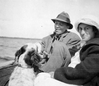 Aldo Leopold, Estella, and Flick at Les Cheneaux