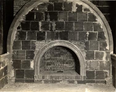 Fireplace in the Rathskeller under construction