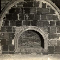 Fireplace in the Rathskeller under construction